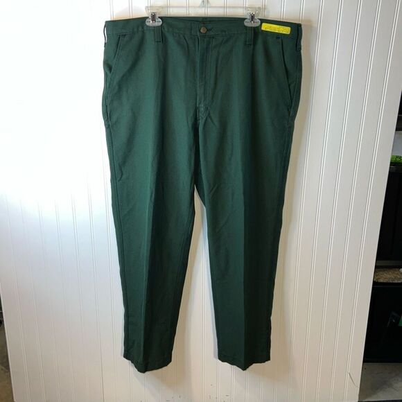 Workrite FR Pants Nomex Green 42X30 Fire Rated 400NMX75SP  Work Wear Flat Front - Picture 1 of 6